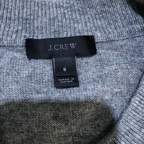 J. Crew Ruffle Sleeve Gray Oversized Wool Blend Sweater Small - Picture 4 of 6